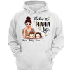 Leopard Rockin‘ Grandma Life Cocktail Girl & Peeking Kid Personalized Hoodie Sweatshirt