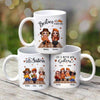 Best Friends Besties Sitting Fall Season Personalized Mug