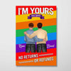 LGBT Couple I‘m Yours No Return Personalized Vertical Poster