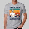 Dear Dog Dad Retro Frame Personalized Shirt