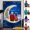 Grandma Grandkids On Moon Personalized Poster