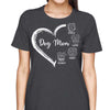 Dog Mom Heart Simple Dog Head Outline Personalized Shirt