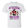 Halloween Don‘t Mess With My Grandkids Grandma Temperamental Personalized Shirt