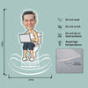 Man Doing His Business Funny Gift For Him, Gift For Colleagues Personalized Acrylic Shaking Stand