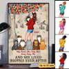 Cat Mom Lived Happily Ever After Personalized Poster