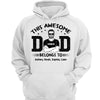 Black & White Man This Awesome Dad Belongs To Personalized Hoodie Sweatshirt