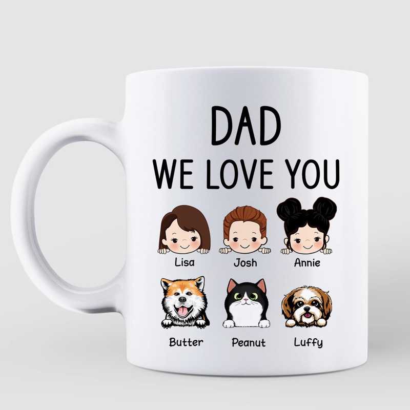 Dad Grandpa Mom Grandma We Love You Personalized Mug