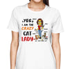 Crazy Cat Lady Yellow Girl Cat Mom Gift Personalized Shirt