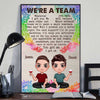 LGBT Couples We‘re A Team Personalized Vertical Poster