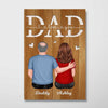 Dad We Love You Back View Adult Kids Father‘s Day Gift Personalized Vertical Poster
