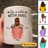 Dog Mom Woman Carrying Dogs Personalized Mug