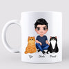 Best Cat Dad Ever Doll Man Personalized Mug