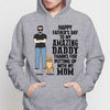 Dog Dad Man Standing Happy Father‘s Day Gift Personalized Hoodie Sweatshirt