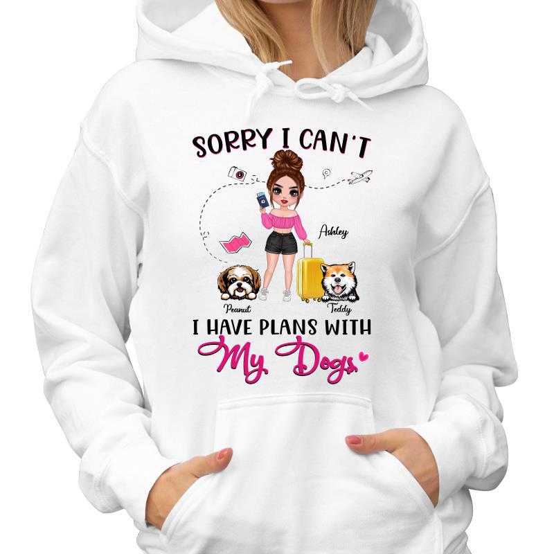 I Have Plans With Dogs Traveling Dog Mom Personalized Hoodie Sweatshirt