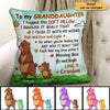 To Grandson Granddaughter Bear Personalized Pillow