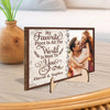 My Favorite Place Is Next To You Couple Photo Personalized 2-Layer Wooden Plaque