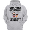 Grandpa Grandkid Bond Can‘t Be Broken Personalized Hoodie Sweatshirt