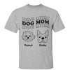 Dog Mom Wave Dog Head Outline Personalized Shirt