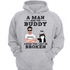 A Guy And His Buddy Real Man Cat Dad Personalized Shirt