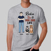 Rockin‘ Dog Dad Life Man & Sitting Dog Personalized Shirt