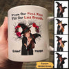 Halloween Doll Couple Kissing From Our First Kiss Till Our Last Breath Personalized Mug