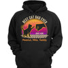 Punch Hands Cat Dad Neon Personalized Hoodie Sweatshirt