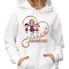 Grandma & Doll Kid Inside Colorful Heart Personalized Shirt
