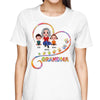 Grandma & Doll Kid Inside Colorful Heart Personalized Shirt