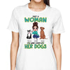 Green Pattern Just A Woman Loves Dogs Doll Woman Personalized Shirt