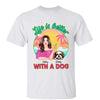 Summer Life Is Better With Peeking Dogs Pretty Cocktail Woman Personalized Shirt