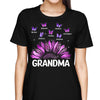 Half Purple Sunflower Butterflies Personalized Shirt