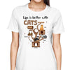 Life Is Better With Cats Fluffy Cat Tree Personalized Shirt