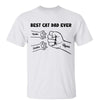 Best Cat Dad Simple Line Personalized Shirt