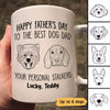 Good Morning Happy Father‘s Day From Personal Stalker Dog Head Outline Personalized Mug