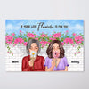 Flower Grandma Mother Daughter Personalized Horizontal Poster