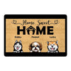 Dogs Home Sweet Home Personalized Doormat