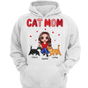 Cat Mom Doll Woman Sitting Walking Cats Personalized Hoodie Sweatshirt