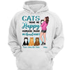 My Cats Make Me Happy Cat Mom Hugging Cats Gift Personalized Shirt