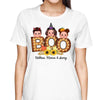 Boo Halloween Peeking Kids Mom Grandma Gift Personalized Shirt