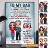 To My Dad Standing Doll Personalized Vertical Poster