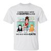 Woman Survive On Coffee And Cats Kitchen Personalized Shirt