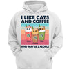 Cats Coffee 3 People Cat Mom Personalized Shirt