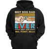 Best Dog Dad Ever Just Ask Retro Personalized Dark Hoodie Sweatshirt