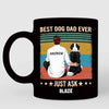 Best Dog Dad Man & Dog Back View Retro Personalized Black Mug