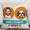 Dad And Dogs Spot Personalized Pillow (Insert Included)