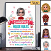 Beautiful Grandma‘s House Rules Doll Woman Personalized Vertical Poster
