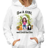 A Girl Loves Her Cats Flower Gate Personalized Shirt