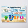 Summer Family Flip Flops Personalized Horizontal Poster