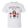 Colorful Doll Mom And Kids Sitting Personalized Shirt