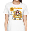 Sunflower Doll Dog Mom Sitting On Truck Personalized Shirt